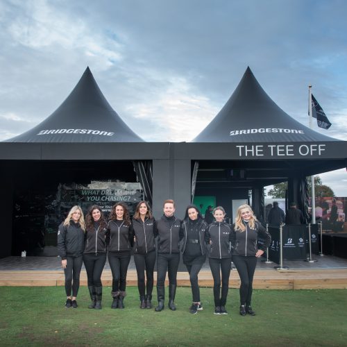 Event staff for Bridgestone's experience at the British Open 2018