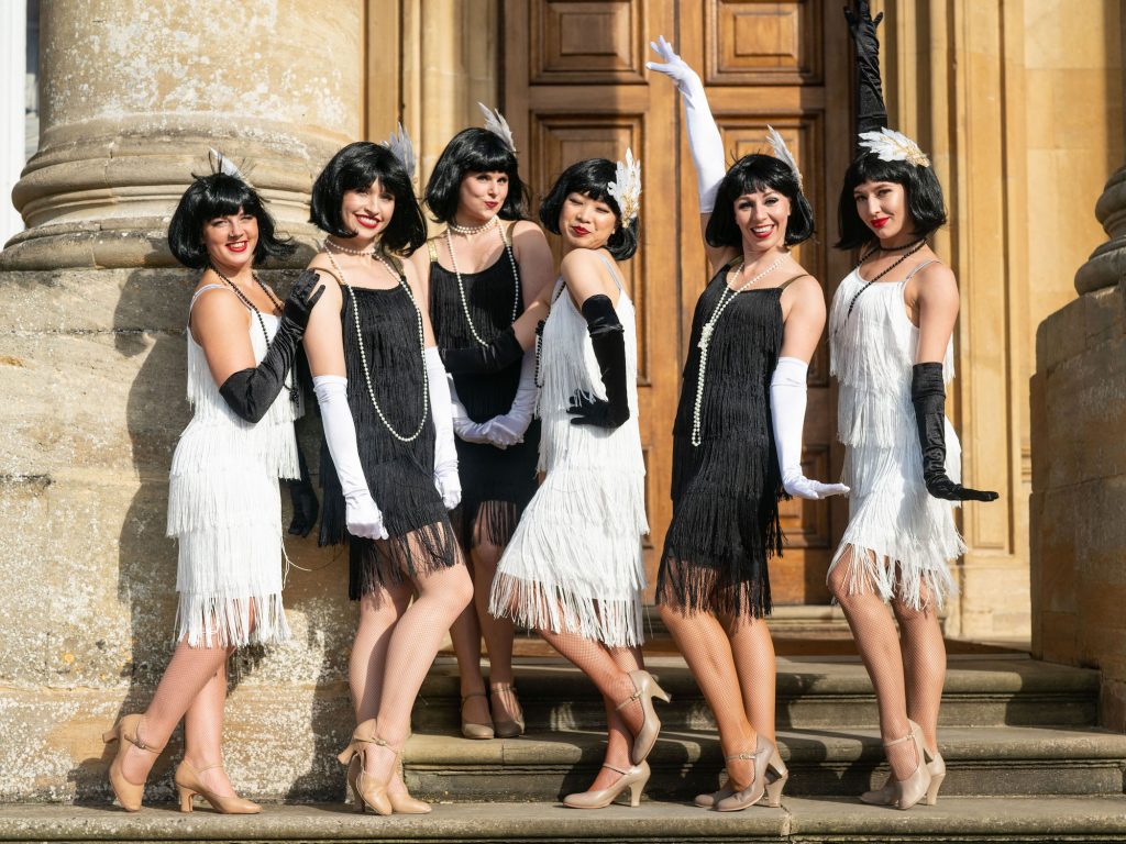 Flapper girls group pose
